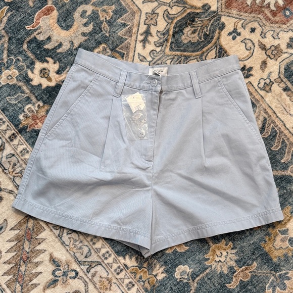 LOFT 8 Women's High Waist Light Blue Gray Shorts - Picture 1 of 9